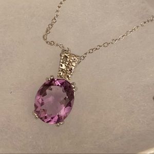 🆕 sterling silver amethyst pendant